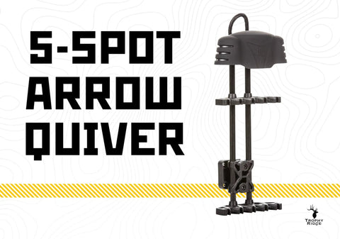 5 Spot Archery Arrow Quiver For Bow Black With Quick Detach Mount Adjustable Dual Arrow Grippers Quiet Soft Touch Hood