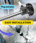 Plug and play feature of 3 Pack Pneumatic Taper Punch And Air Cold Chisel Set For Air Hammer Tools shown in use on concrete