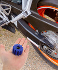 Hot LIFKOME Blue Mini Bike Chain Tensioner Roller Pulley Guide For Dirt Pit Motorcycle Adjuster Kit Fast Easy Install Heavy Duty 10mm, blue 10mm roller