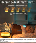 Dragon Night Light For Kids And Adults With 14 Color Options And Remote, 3D Illusion Lamp on bedside table near sleeping child