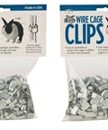 Wire Cage Clips Ferrule Type Fasteners For 14 To 16 Gauge Wire Panels Pack Of 2 packaging with clips visible through bag.