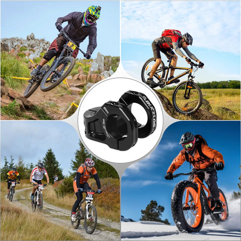 Ultralight CNC Hollow Aluminum 35mm Mountain Bike Stem For 31.8mm Handlebars in action with various bikes.