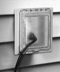 Built Tough Heavy Duty 1-Gang Recessed Weatherproof In-Use Outlet Cover 6-In-1 Nonmetallic Design on siding wall