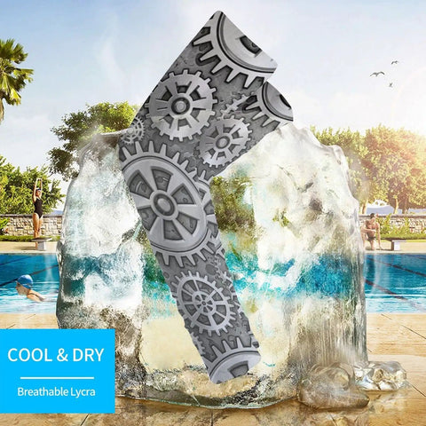 Top Shelf Compression Cooling Arm Sleeve For Tattoo Cover Up And Sun Defense Featuring Ultra Light Durable Lycra Quick Drying Air Flow Design For Gym Or Daily Grind Activities