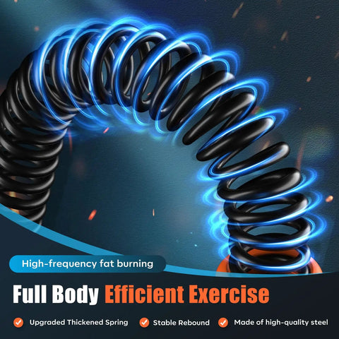Cordless Battle Rope With Adjustable Resistance Springs For Weighted Training At Home in high-frequency fat burning mode.