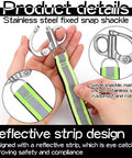 4 Pack Quick Release Shackle Set With Reflective Handles For Firefighter SCBA Masks, Marine Grade 316 Stainless Steel Fixed Snap Shackles