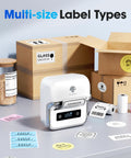3 Inch Label Maker Portable Printer For Home Office, 2026 Upgrade With 2200mAh Battery, shown printing various label types.
