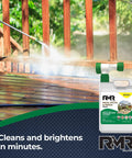 Deck, Patio, And Fence Wash Grime-Busting For Mold, Mildew, And Algae - Commercial-Grade Outdoor Stain Remover, 64 Ounce Bottle