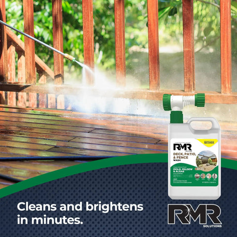 Deck, Patio, And Fence Wash Grime-Busting For Mold, Mildew, And Algae - Commercial-Grade Outdoor Stain Remover, 64 Ounce Bottle