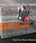 Pro Power 8800W Ring Concrete Saw Rips Through Concrete And Steel With 11.8 Inch Depth Electric Wall Grooving Tool cutting through granite, brick, and concrete.