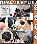 Installation method for 54mm Silicone Steam Ring 2 Pack Gasket Replacement For Sage Espresso Machines And Other Compatible Models 870 878 880 860 840 810 500 450 Durable Food Grade Silicone Easy Install Prevents Leaks Maintains Steam Pressure For Great Espresso