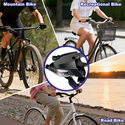 All In One 21 Speed Bike Shifter Lever Kit With Brake Lever And V Brake Cable For Mountain And Road Bicycles KD82 3x7 Gear System