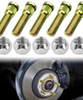 Get Some Heavy Duty 1/2 Inch Twenty Thread Wheel Studs And Lug Nuts Kit For Dexter Axle Hubs Replacing Oem Part Number 007-122-00 With Strong Steel Construction That Fits Most 7000 Lb Traders Perfectly. 1/2-inch steel wheel studs and lug nuts for trailer axle hub