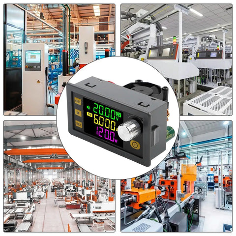 Beefy 120W Adjustable DC-DC Converter With LCD Display, Step Up/Down Power Regulator for CNC and Solar in industrial setting