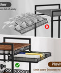 Comparison image highlighting Heavy Duty 5 Tier Floor Standing Coffee Cart With Spacious Pod Storage Organizer For Kitchen Bar Station's secure drawers.