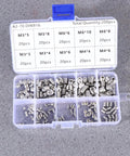 Must Have Industrial Fasteners Kit With 200 Pcs Stainless Steel Headless Grub Screws, Flat Point Set Screws M8 And M5 In Metric Thread, Hex Socket, Locating Pulleys And Locks In Place, Heavy Duty Machinery Fasteners in organizer case