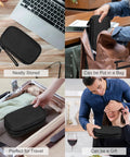 Travel Cable Organizer Pouch For Electronics Gear Accessories Carry Case Portable Waterproof Black in various uses scenarios.