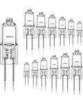 G4 12V 20W Halogen Bulbs 12 Pack Bi Pin Base Dimmable 2700K Warm White T3 Size for landscape lighting and desk lamps