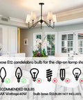 Totally Chic Modern Farmhouse Small Chandelier In Black Finish over dining table with white chairs and large windows