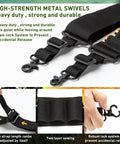 Two Point Shotgun Sling For 12 Gauge With 15 Round Capacity And 8 Round Butt Stock Heavy-duty metal swivels detail