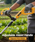 Cordless Tiller Cultivator For Lawn And Garden, 330 RPM Electric Garden Tiller With 9.3 Inch Width, adjustable handle, garden use