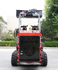 Mini Skid Steer Loader With Rotary Plow Tiller Attachment 1800lbs Capacity For Small Jobs On Farms Gardens Parks And Public Spaces Compact Yet Mighty Ready, rear view