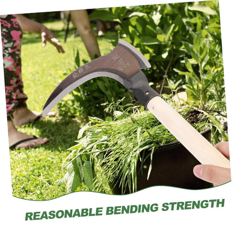 Portable Manganese Sickle For Garden Weeding And Harvesting With Ergonomic Handle ideal for grass clearing