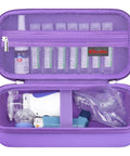 Portable Nebulizer Case On The Go For Handheld Inhalers And Spacers Travel Organizer For Adults And Kids open view