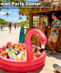 Flamingo Inflatable Cooler For Pool Parties And Beach Luau Decor Holds Over 130 Cans 19 Gallons With Bottom Quick Drain
