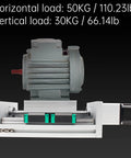 Boss Level Xc150 Cnc Linear Stage Motion Actuator Featuring 400Mm Zero Flex Track with motor and load specifications.