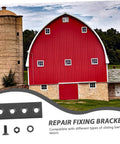 Repair fixing bracket for sliding barn doors, compatible with Sturdy Metal Barn Door Track Hardware Kit For Sliding Doors Easy To Install Track System With Durable Connectors And Smooth Rails Perfect For Farmhouse Or Modern Interiors