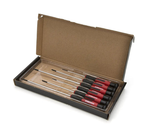 Straight Up Precision Electronics Screwdriver Set That Delivers Six Premium S2 Steel Tool Bits With Reliable Swivel Magnetic Heads For Fast Phillips Slotted Fixes And Everyday Handyman Jobs in open box.
