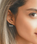 Titanium Flower Screw Back Ball Earrings For Sensitive Skin, Hypoallergenic 20g Gold Tone Ball Studs For Women, 3mm earlobe