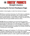 Forster Products chart for 300 AAC Blackout Headspace Gauge Set Go and No-Go for Rifle Chambers, Precision Machined Steel Gauges with 0.00015 inch tolerance, ISO 9001 Certified, Go-To DIY Gunsmithing Tool for Accurate Chamber Length Checks