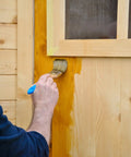 Applying Top Shelf Water Based Wood Penetrating Finish With Rich Matte Protection For Teak And Exotic Hardwoods.