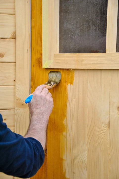 Applying Top Shelf Water Based Wood Penetrating Finish With Rich Matte Protection For Teak And Exotic Hardwoods.