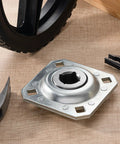 Two Pack 1 Inch Square Bore Disc Harrow Bearings With Four And A Half Inch Bolt Holes Heavy Duty Flange Bearing Units