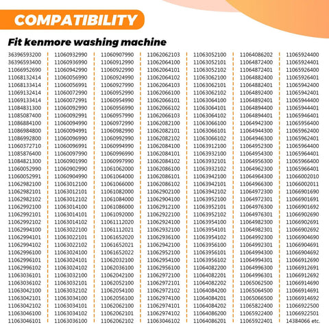 Compatibility list for Heavy Duty Dryer Heating Element Replacement WP3387747 For Whirlpool Amana Kenmore KitchenAid Dryers