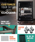 15U Open Frame Server Rack With Wall Mountable Design Including Vented Shelves, 25 Rack Screws, Four Leveling Feet, Shelf Stops