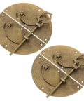 Two Pack Vintage Zinc Alloy Jewelry Box Latches Round Antique Chest Lock Clasps For Cabinets And Jewelry Boxes Renovation