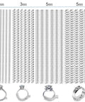 24 Pack Ring Size Adjusters For Loose Rings 4 Sizes Invisible Spiral Transparent Silicone Ring Guards Clip Tighteners