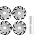 Four Pack 100mm Beefy Steel Mecanum Wheel Set For Robot Car With Omnidirectional Movement Rugged Aluminum And Steel Build