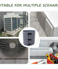 Self Adhesive Soundproof Foam Boards For Ac Compressor Units With Thick Sponge Noise Reduction Blanket For Outdoor Ac Soundproofing installed around various AC units.