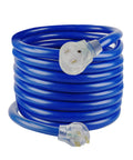 Coiled Heavy Duty 8 Gauge 3 Prong Welding Power Extension Cord 50 Amp 250V NEMA 6-50P to 6-50R Welder Cable, 25 ft
