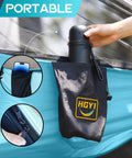 Close-up of Dope Mosquito Net Camping Hammock Double Or Single Ultra Portable With Two Tree Straps showing storage pocket with bottle.
