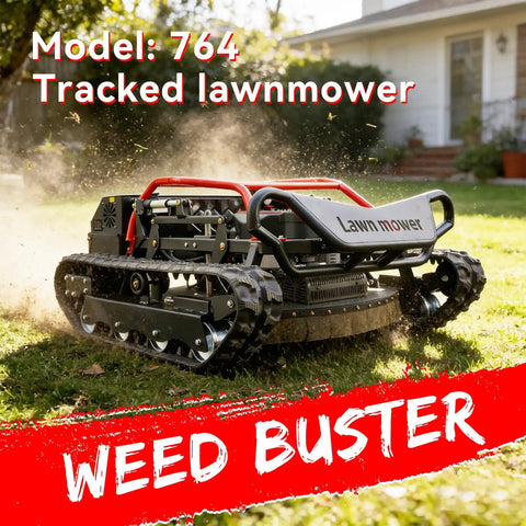 Heavy Duty Remote Control Lawnmower With A Muscle 27Hp Gas Engine And 48V Brushless Drive For Smooth All Terrain Trimming Across Big Yards Featuring A Solid 35 Inch Cut Width And Hassle Free Height Adjustments