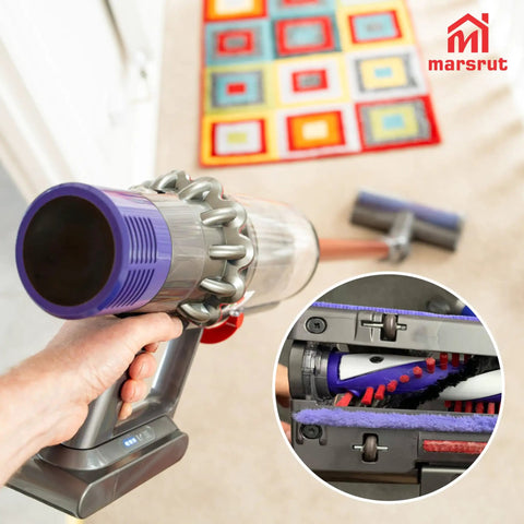 Using a vacuum cleaner with 4 Pairs Soleplate Wheels Replacement For V6 V7 V8 V10 V11 V15 Drive Cleaner Head Rollers.