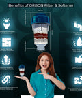 Diagram detailing the Washing Machine Filter For Hard Water With Crystal Resin And Three Tourmaline Balls For Inlet Water On Tap.