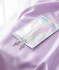 100 Pack Holographic Jewelry Bags With Clear Window Resealable Self Sealing Packaging For Jewelry Candy Snacks And Small Biz Gifts