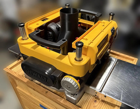Overhead Dust Port Upgrade for 4 Inch Hose Fits DW735 and DW735X Planers, USA made durable construction installed on planer